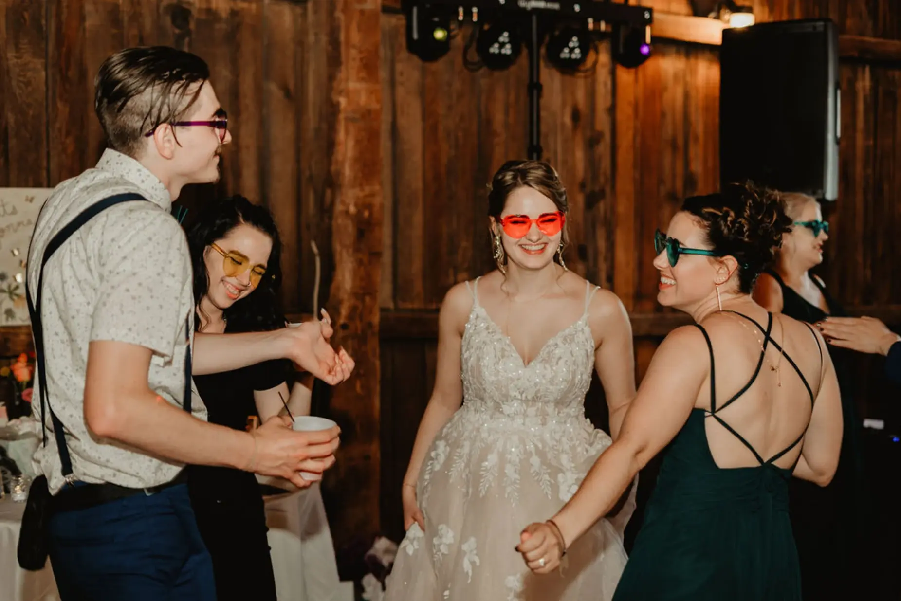 bride dancing with wedding guests bride dancing with wedding guests
